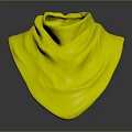 White Fabric Drapery With Folds On Neck Shoulder Mannequin