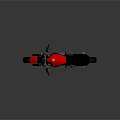 Sleek Red and Black Motorcycle With Modern Design Black Seat Wheels and Engine Details