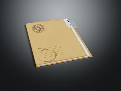 book notebook file 3d model