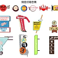 Various Side Hanging Lightbox Signs For Public Facilities Including Cafe Mall And Bakery