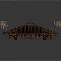 Traditional Architecture With Sloped Wooden Tile Roof And Connected Roof Sections