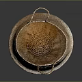 Natural Woven Storage Basket With Two Handles For Home Organization And Decor