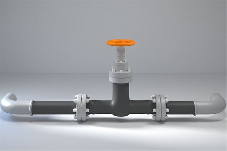 modern water pipe plumbing equipment 3d model