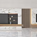 Modern TV background wall background wall 3d model