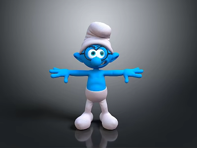 Smurfs Cartoon Character Cartoon Animal Cartoon Small Animal Game Character Virtual Character 3d model