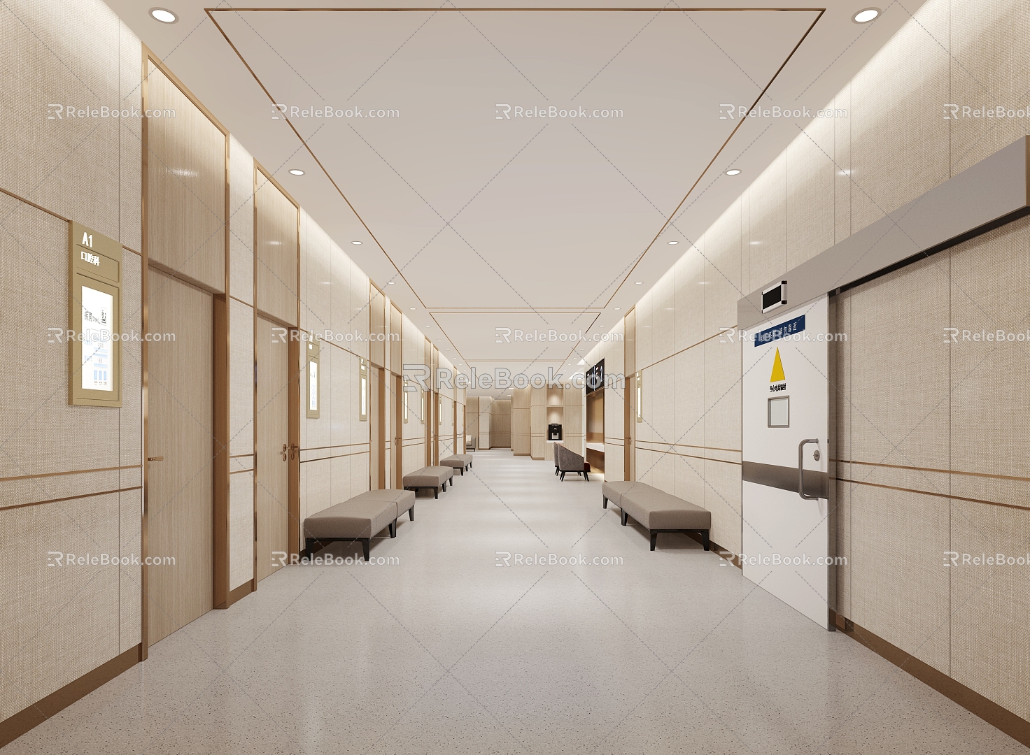 Hospital aisle model