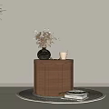 Coffee Table Side Table Bedside Table Ornaments Carpet 3d model