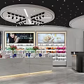 Modern Beauty Store Interior With Cosmetics Displays Shelves And Lighting Fixtures