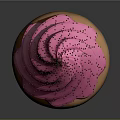 Delicious Cupcake With Pink Swirl Frosting Sprinkles And Brown Cake In Pink Paper Cup