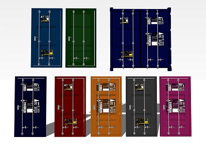 Industrial LOFT Barn Door Container Door Warehouse Door Granary Door Warehouse Door 3d model