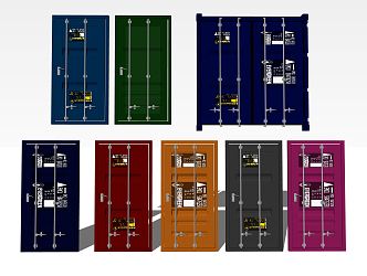 Industrial LOFT Barn Door Container Door Warehouse Door Granary Door Warehouse Door 3d model