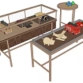 Modern display stand toy display cabinet 3d model