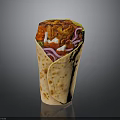 Delicious Grilled Chicken Wrap With Fresh Vegetables And Creamy Sauce
