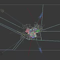 Aerial Planning of Urban District Layout With Road Network and Green Spaces