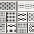Various Perforated Metal Panels With Different Hole Patterns And Designs