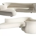 Modern Curved Multiplayer Sofa 3d model