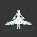 Fantasy Game Character With Fox Ears White Flowing Robe And Red Accents