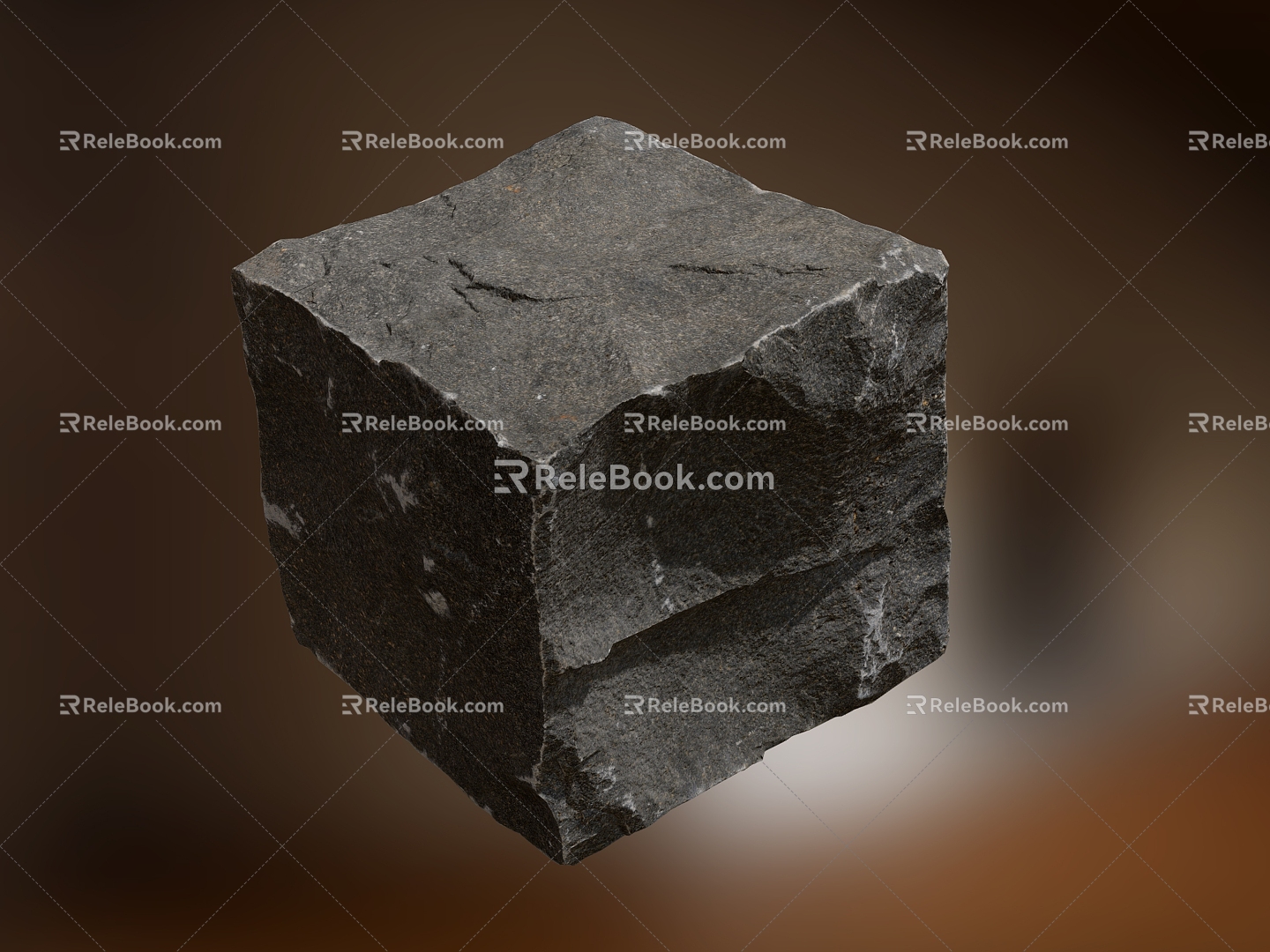 Stone Rock Stone Block Cement Stone Platform Shizhu Mountain Granite Broken Stone Road Brick Brick Road Brick 3d model