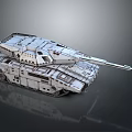 Modern Tank Design With Detailed Armored Structure Cannon Barrel And Tracks