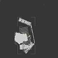 Man Partially Hidden By Green Code Blocks In Digital Black Background Scene