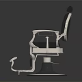 Luxury Black Leather Massage Chair With Silver Metal Frame Comfortable Footrest And Armrests