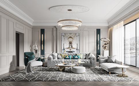 American Living Room 3d model