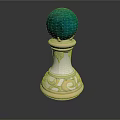 Decorative Green Marble Sphere on Gold White Ornate Base Home Living Essential