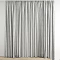Modern Curtain Curtain Tulle Window Railing Fabric 3d model