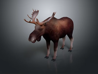 Moose Shaped Decorative Figurine As Unique Home Living Decoration Accessory 3d model