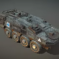 Armored Vehicle Armored Transport Vehicle Armored Carrier Launcher Light Tank Infantry Fighting Vehicle Low Face Number Low Model Simple Model Game Sub-era Film and Television Level 3d model