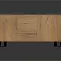 Wooden Entryway Cabinet Sideboard With Oak Material Drawers And Black Legs Simple Design