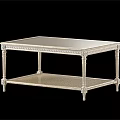 Elegant Classical Coffee Table With Marble Top And Ornate Carved Legs Design