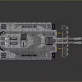 Modern Military Main Battle Tank With Heavy Armor Long Barrel And Tracked Design