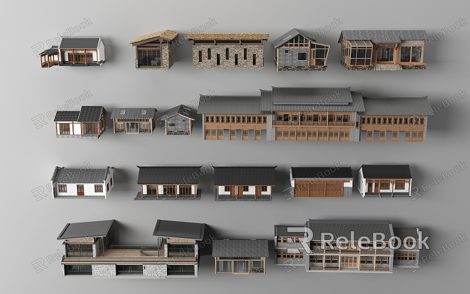 Self-built commercial residential houses model