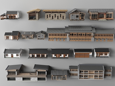 Self-built commercial residential houses model