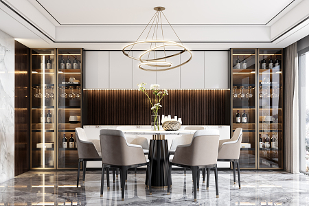 Light Luxury Restaurant 3d model