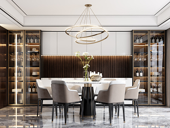 Light Luxury Restaurant 3d model