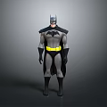 Batman Action Figure With Classic Gray Black Costume And Yellow Utility Belt