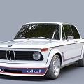 White Retro Car Classic Car BMW 3d model