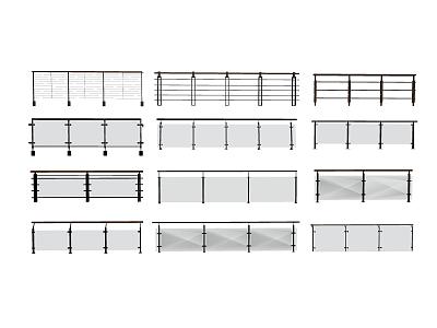 Glass Railing Handrail Metal Railing Guardrail Stainless Steel Guardrail Balcony Guardrail model