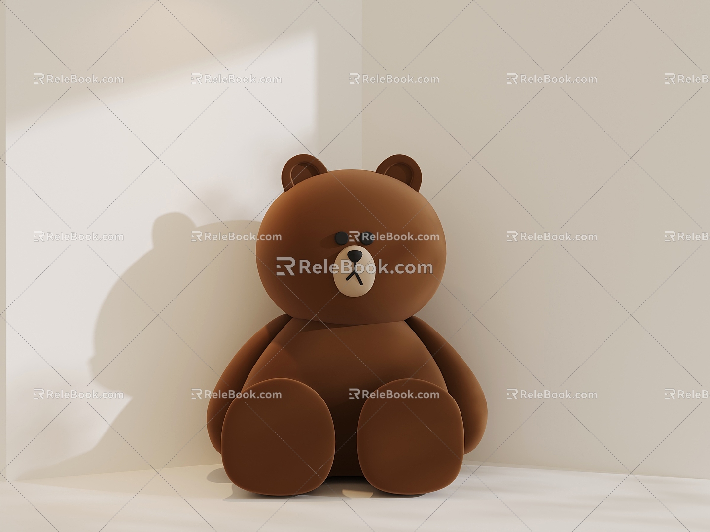 Modern ornaments Teddy bear 3d model