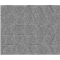 Gray Background Wall With Geometric Triangle Pattern And Warm Lighting Effects 3d model