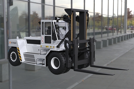 Modern Large Forklift Heavy Duty Industrial Operation Forklift 3d model