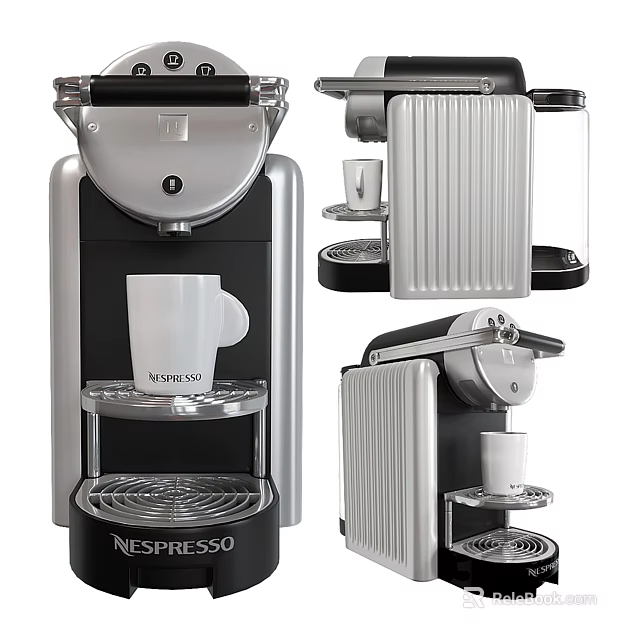 Nespresso Coffee Machine As Modern Kitchen Appliance With Coffee Cup And Sleek Design 3d model 