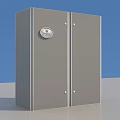 Black Air Conditioner Fan Cabinet Style With Modern Design And Silver Knob
