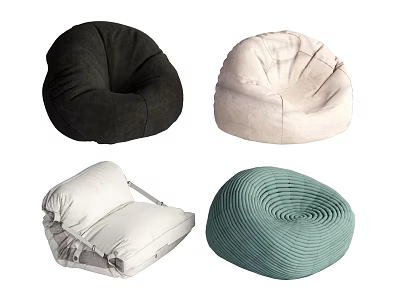 Bean Bag Chairs with Different Colors and Stylish Designs for Home Use 3d model