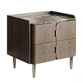 Modern Bedside Tables With Marble Tops Wood Cabinets And Metal Legs In Multiple Colors