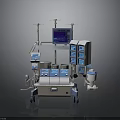 Advanced Clinical Medical Equipment With Digital Display Control Panels And Mobile Wheels