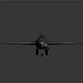 Space Aviation Model Aircraft With Green Purple Camouflage And Cross Symbols Design