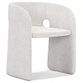 Modern Upholstered Accent Chair With Curved Backrest And Multiple Color Options